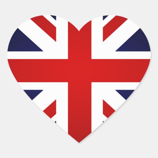 I Liebe Großbritannien - britische Flagge Herz-Aufkleber (Vorderseite)