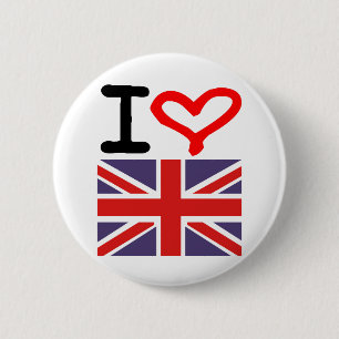 I Liebe Großbritannien Button