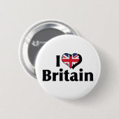 I Liebe Großbritannien Button (Vorne & Hinten)