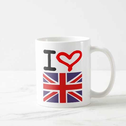 I Liebe Großbritannien Kaffeetasse (Rechts)