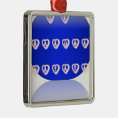 I Liebe Großbritannien Silbernes Ornament (Rechts)