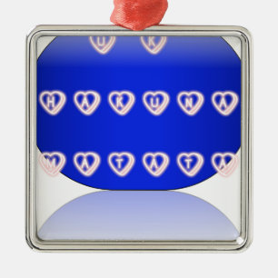 I Liebe Großbritannien Silbernes Ornament