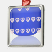 I Liebe Großbritannien Silbernes Ornament (Links)