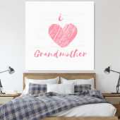 i Liebe Großmutter Leinwanddruck (Insitu (Schlafzimmer))