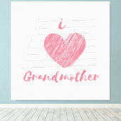 i Liebe Großmutter Leinwanddruck (Insitu (Holzboden))