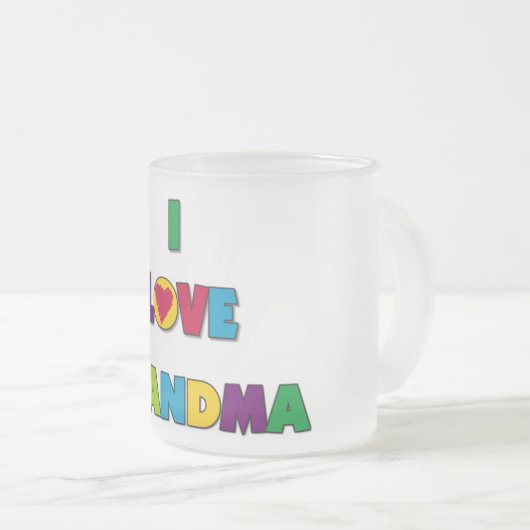 I Liebe-Großmutter-T - Shirts und Geschenke Mattglastasse (VorderseiteRechts)