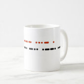 I LIEBE-GROSSVATER in der Morsealphabet-Tasse Kaffeetasse (VorderseiteRechts)