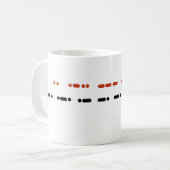 I LIEBE-GROSSVATER in der Morsealphabet-Tasse Kaffeetasse (Vorderseite Links)