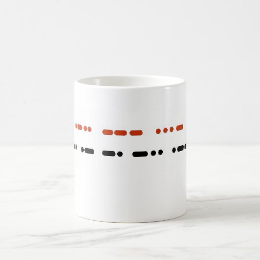 I LIEBE-GROSSVATER in der Morsealphabet-Tasse Kaffeetasse (Mittel)