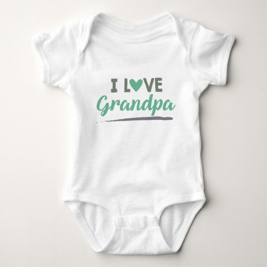 I Liebe-Großvaterbaby-Unisexbodysuit Baby Strampler (Vorderseite)
