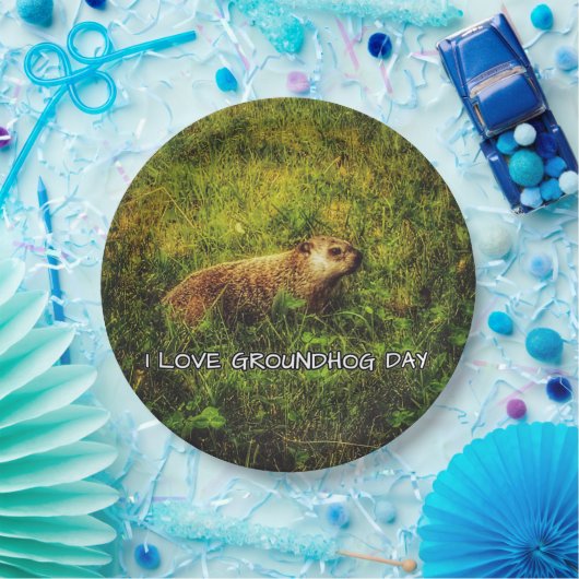 I Liebe Groundhog Day Tellers Pappteller (Party)