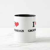 I Liebe Groundhogs Tasse (Zentrum)