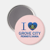 I Liebe Grove City, PA Magnet (Vorderseite/Rückseite)