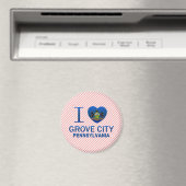 I Liebe Grove City, PA Magnet (In Situ (Geschirrspüler))