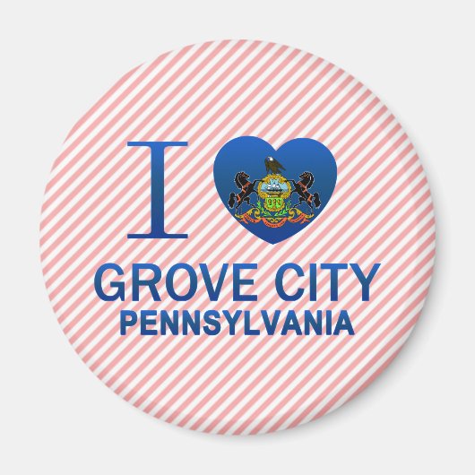 I Liebe Grove City, PA Magnet (Vorne)