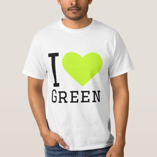 I Liebe grün T-Shirt (Vorderseite)