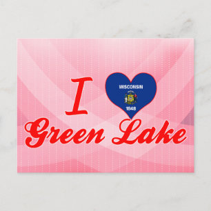 I Liebe Grüner See, Wisconsin Postkarte