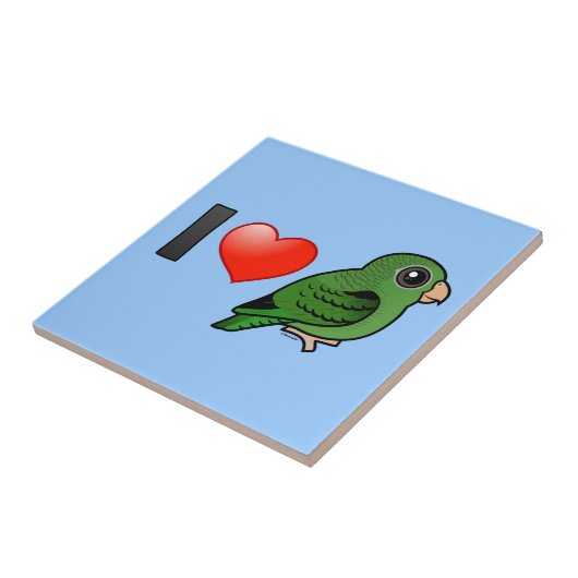 I Liebe grünes Linnies Fliese (Seite)