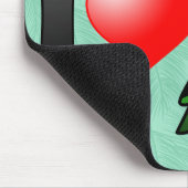 I Liebe grünes Linnies Mousepad (Ecke)