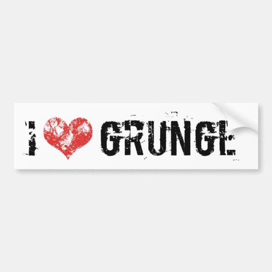 I Liebe Grunge Autoaufkleber (Vorne)