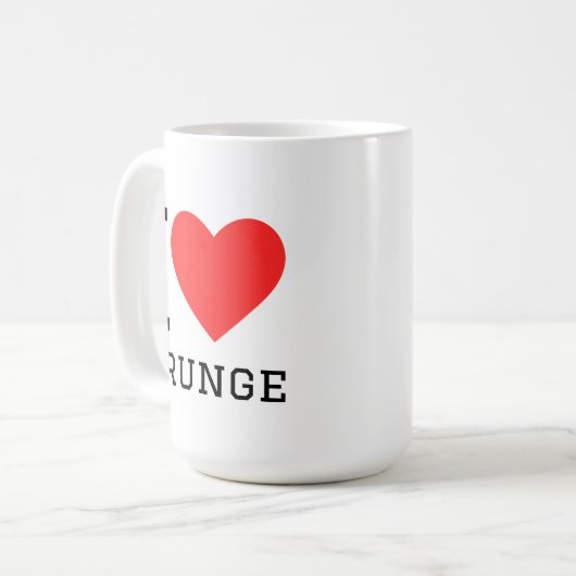 I Liebe grunge Kaffeetasse (Vorderseite Links)