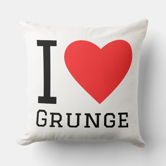 I Liebe grunge Kissen (Vorderseite)