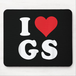 I Liebe Gs Initialen I Heart G.s. Vorname G Mousepad