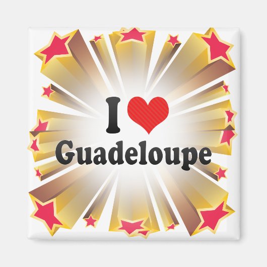 I Liebe Guadeloupe Magnet (Vorne)