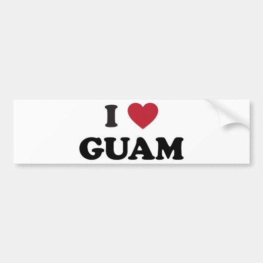 I Liebe Guam Autoaufkleber (Vorne)