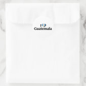I Liebe Guatemala-Flagge Runder Aufkleber (Tasche)