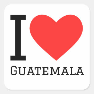 I Liebe Guatemala Quadrat Stickers