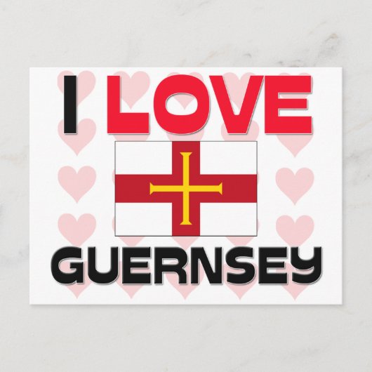 I Liebe Guernsey Postkarte (Vorderseite)
