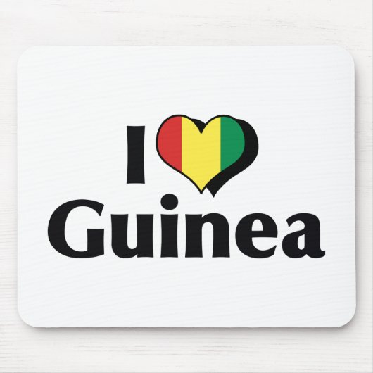 I Liebe Guinea Flag Mousepad (Vorne)
