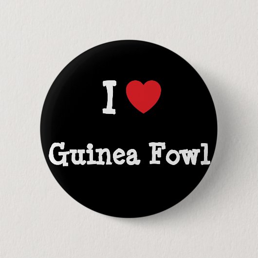 I Liebe Guinea Hühnerherz T - Shirt Button (Vorderseite)