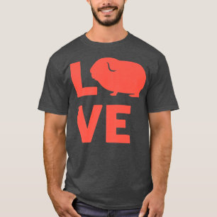 I Liebe Guinea-Schwein Niedlichen Nagetiere Hausei T-Shirt