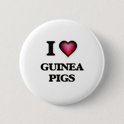 I Liebe Guinea Schweine Button (Vorderseite)