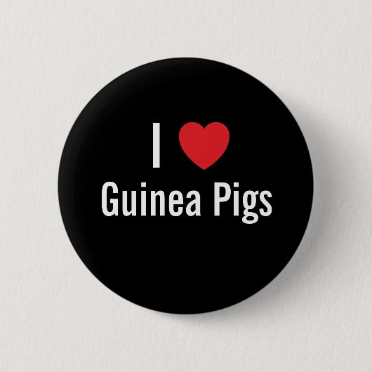 I Liebe Guinea Schweine Button (Vorderseite)