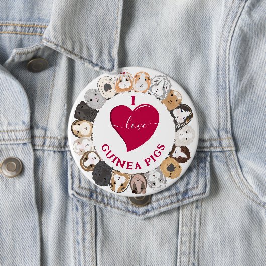 I Liebe Guinea Schweine Button (Beispiel)