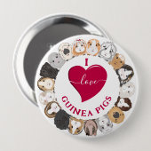 I Liebe Guinea Schweine Button (Vorne & Hinten)
