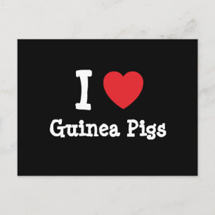 I Liebe Guinea Schweine Herzfrequenz personalisier Postkarte