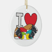 I Liebe Guinea Schweine Keramik Ornament (Rechts)