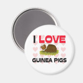 I Liebe Guinea Schweine Magnet (Vorderseite/Rückseite)