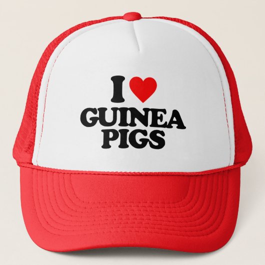 I LIEBE GUINEA SCHWEINE TRUCKERKAPPE (Vorderseite)