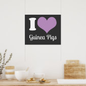 I Liebe Guinea Schweineplakat Poster (Küche)