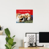 I Liebe Guinea Schweineplakat Poster (Heimbüro)