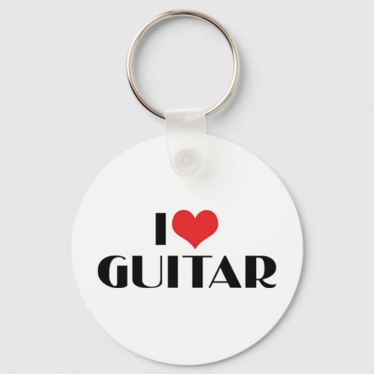 I Liebe Guitar Schlüsselanhänger (Vorderseite)