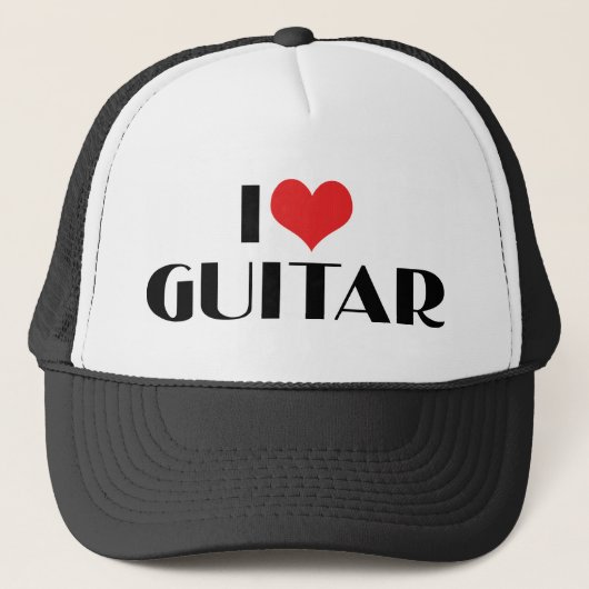 I Liebe Guitar Truckerkappe (Vorderseite)