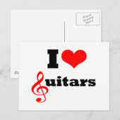 I Liebe Guitars Postkarte (Vorne/Hinten)