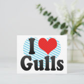 I Liebe Gulls Postkarte (Stehend Vorderseite)