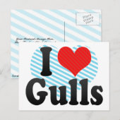 I Liebe Gulls Postkarte (Vorne/Hinten)
